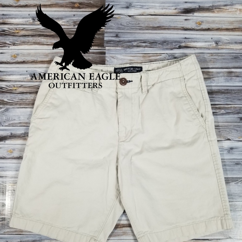 American Eagle Mens 30W Light Khaki Shorts G32